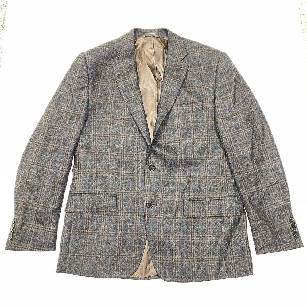 Lauren Ralph Lauren LRL Men's Wool Blend 2-Button Blazer Charcoal Plaid • 40 R